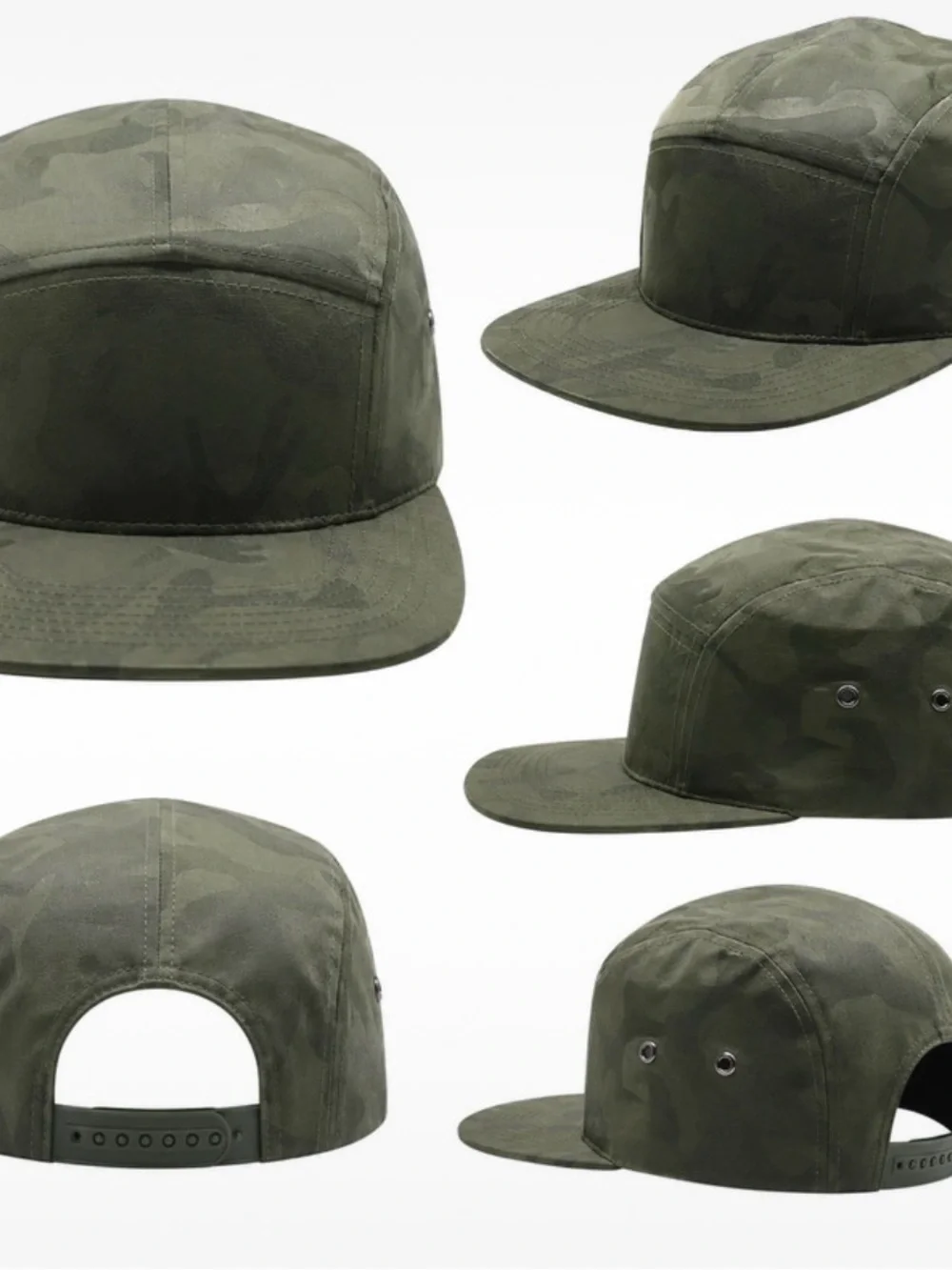 Men's Five-Panel Camp Cap in Olive Camo